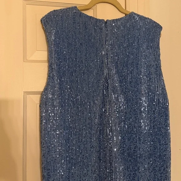 Stine Goya Isha sequin-embellished tunic top in blue size L